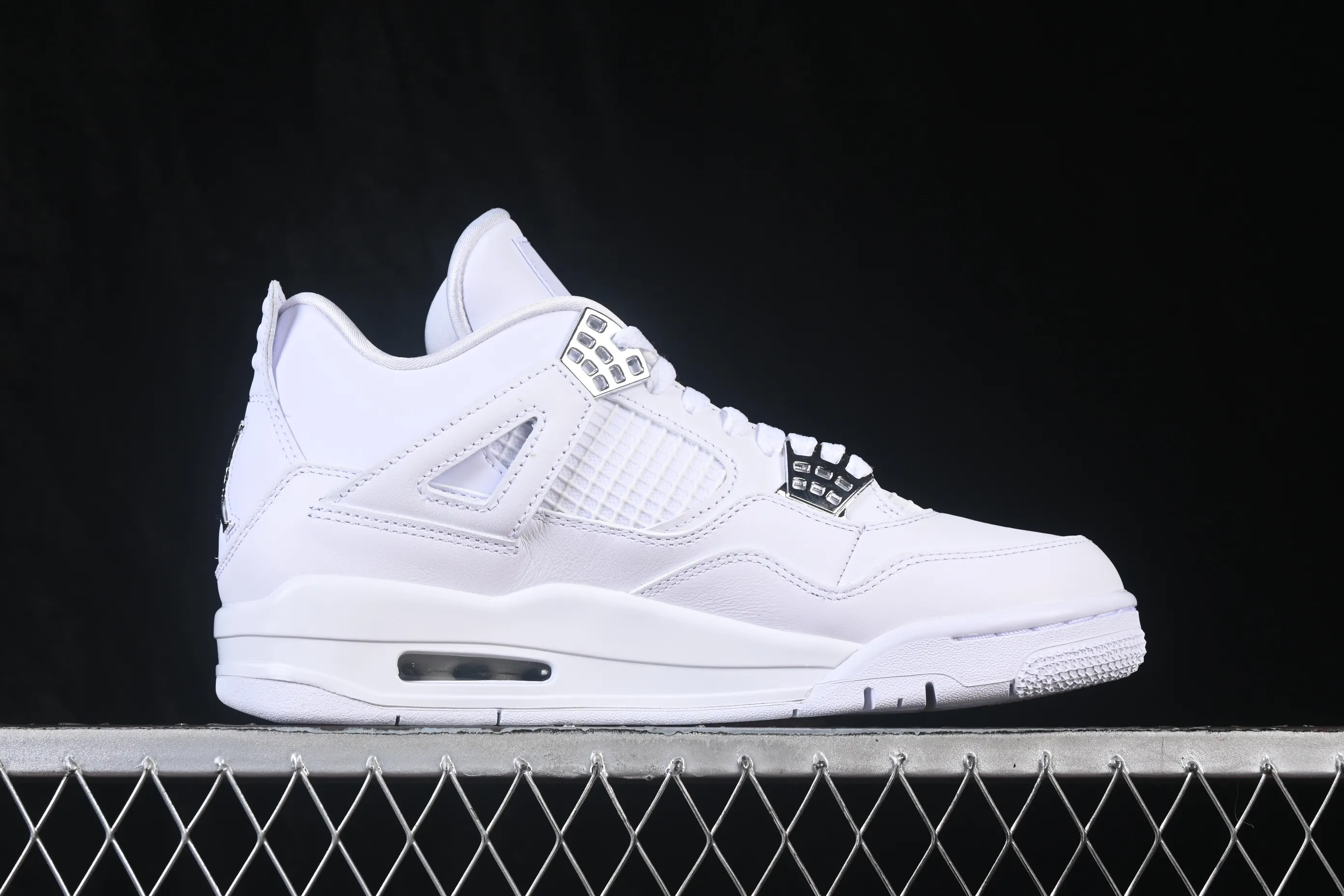 All categories Air Jordan Jordan series basketball shoes Air Jordan 4 LJR version Air Jordan 4 Retro "PureMoney" AJ4 Joe 4 White Cat First layer leather 308497-100